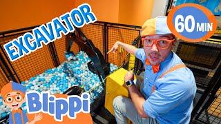 Blippi Digger Playground Adventure! | Vehicles For Children | Educational Videos For Kids