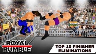 TOP 10 ROYAL RUMBLE FINISHER ELIMINATIONS | WRESTLING EMPIRE