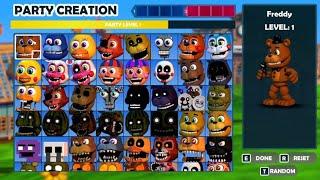 FNAF WORLD The Resurrection - Gameplay Showcase 2 (Party Creation Menu)