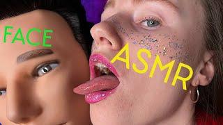 ASMR FACE LICKING (Lens Licking)   swallow water