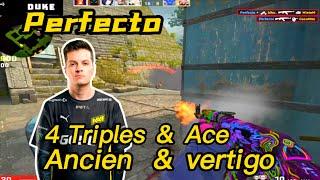 Perfecto Ancient＆Vertigo  POV - w/b1t - 4 Triples ＆ Ace - CSGO Perfecto POV!