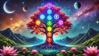 All 7 Chakras Solfeggio Frequencies + Tree Of Life | FULL Body Restoration & Chakra Meditation