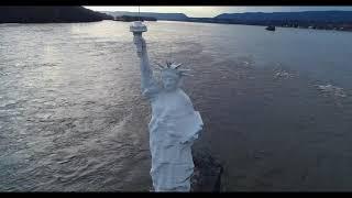 Flying to the Mini Statue of Liberty in Harrisburg, PA