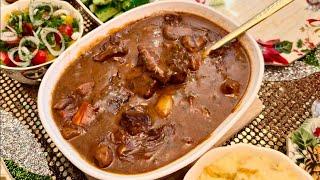 Beef Bourguignon Готовим в Америке На Рождество Французское Блюдо в Вине! Говядину По-Бургундском