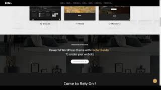BIM - Architecture and Interior Design Elementor WordPress Theme elegant clean Easy Create Website