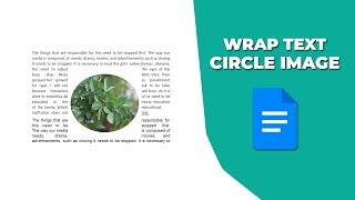 How to wrap text around a circle image in Google Docs