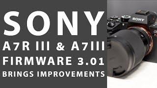 Sony A7Riii and A7iii Firmware 3.01 brings improvements to focus tracking "now version 3.10"