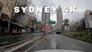 Driving in Sydney, Australia - Woolloomooloo to Watsons Bay | 4K UHD (rainy day)