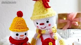 Амигуруми: схема Снеговик. Игрушки вязаные крючком - Free crochet patterns.