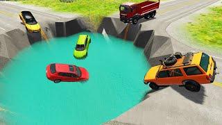 Cars vs Giant Water Pit  #14 | BeamNG Drive