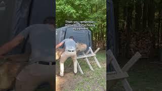 The struggle is real. #firewood #shorts #short #youtubeshorts #muscle #dad #dadlife #youtube