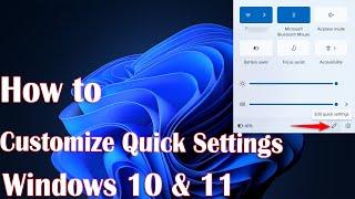 How to customize Windows 11 Quick Settings