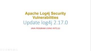 Log4j2 sample code Non Maven Project | Fix Log4j Security Vulnerabilities | Java Programming