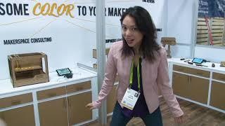 We Built an ALL CARDBOARD Makerspace @CES2019