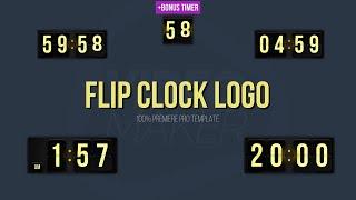 Flip Clock Logo Premiere Pro Templates