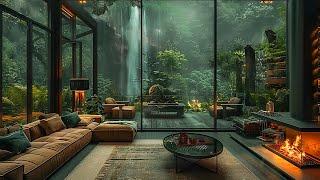 Rainy Day At Cozy Forest Room Ambience: Crackling Fire And Rain Sounds For Meditation, Deep Sleep