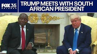 President Trump meets with South African president