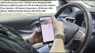 Fix Check Engine Light, Bidirectional Scan Tool: VIDENT iSmartDiag510 PRO Wireless OBD2 Scanner