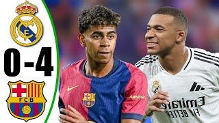 Barcelona vs Real Madrid 4-0 - All Goals & Highlights - 2024