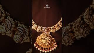 Beautiful Temple Necklace & Earrings  | Classic Indian Jewelry #goldbangles #wedding #ytgold