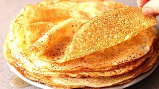 Pancakes with milk. Custard pancakes. Pancakes recipe.