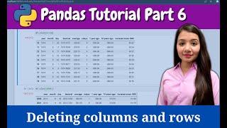 Deleting Columns and Rows | Pandas Tutorial Part 6 | Data Analysis using Python