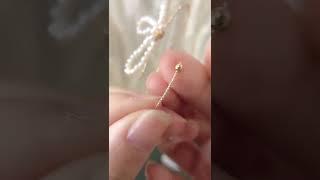 Butterfly Golden pearl earring idea #earrings  #handmade #jewelry  #designer #diy #tutorial
