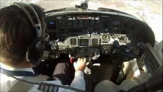 Single pilot flight in a Citation V jet. Cockpit view with live ATC!