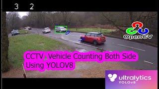 cctv vehicles counting | yolov8 vehicle counting | opencv python yolov8 | computer vision