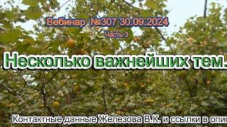 Железов Валерий.  Вебинар 307.  ч. 3.   Несколько важнейших тем.