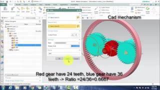 planetery gear mechanism transmission part 1 nx motion simulation