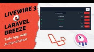 Laravel 10, Laravel Breeze, and Livewire 3 Todo App with Authentication (CRUD)