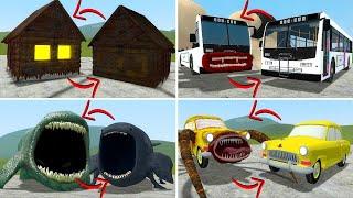 EVERYTHING TURNED INTO MONSTERS: CAR EATER, THE BLOOP, HOUSE HEAD VS ALL TREVOR HENDERSON IN GMOD!!