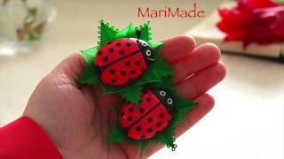 Божьи КоровкиСвоими Руками Резиночки МК Ladybird Ladybug Hair Bows