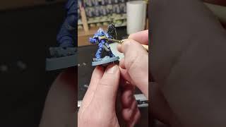 PAINTING a PRIMARIS Space Marine Lt Timelapse #warhammer40k #warhammer #ultramarines