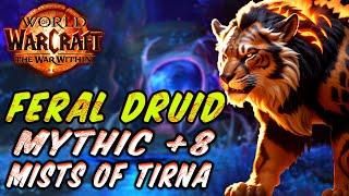 Feral Druid Dps - The War Within - POV - Mists of Tirna Scithe Mythic +8 key - Build Claw #druid