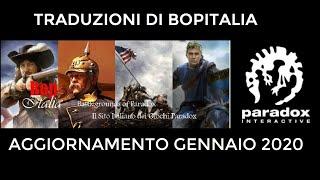 Aggiornamento traduzioni BoPItalia - Gennaio 2020