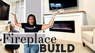 ELECTRIC FIREPLACE BUILD with Mantel | Fireplace Makeover | House to Home Update