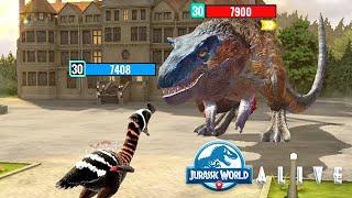 NOMINREX vs LORD LYTHRONAX BOSS (JURASSIC WORLD ALIVE)