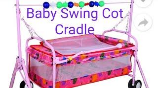 Unboxing Baby Swing Cot n Stroller/jhula with masquito net  how to install baby cradle plz subscribe