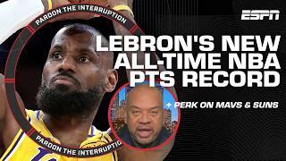 PTI reacts to LeBron James' 50K milestone + Perk on Klay Thompson, Kevin Durant & Face of the NBA 