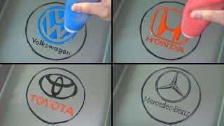 Car Brand Logos Pancake art -  Volkswagen, Honda, Toyota, Mercedes Benz