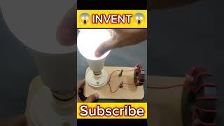 Produce Free Electricity With Magnet at Home  #howtomakefreeenergy #experiment #tech #shorts #diy