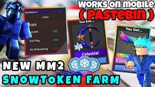 [10,000 Tokens ~ 1 HR ️] NEW MM2 SNOWTOKEN AUTOFARM SCRIPT PASTEBIN! (Christmas Update)