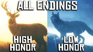 Red Dead Redemption 2 - ALL 8 ENDINGS (Low & High Honour) [PC, 4K]