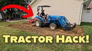 Tractor and Tiller Combo for Faster Concrete Prep!