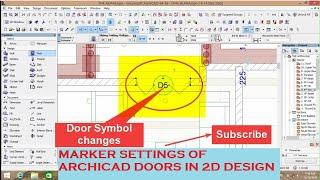 Archicad Doors and windows marker settings