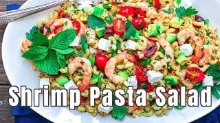 Healthy Shrimp Pasta Salad with NO MAYO