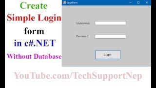 Create Simple Login Form in C#.NET without Database[With Source Code]