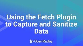 Capturing and Sanitizing Request & Response data with Fetch